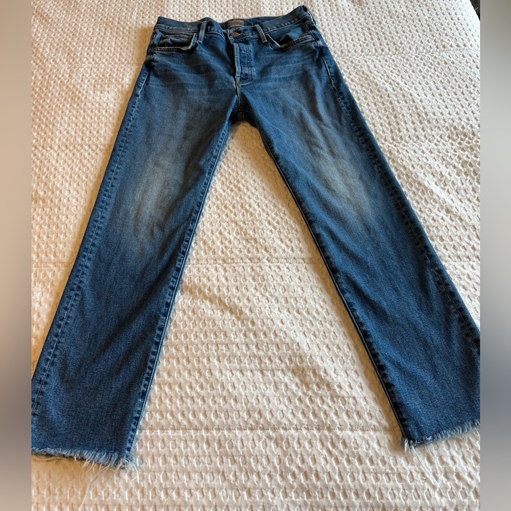 MOTHER Jeans, The Scrapper Cuff Ankle Fray.